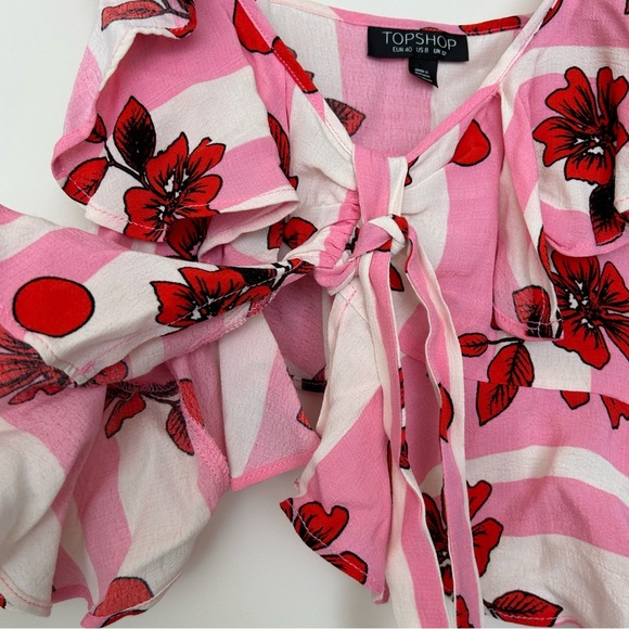 Top shop Cropped Flutter Top - Picture 6 of 14